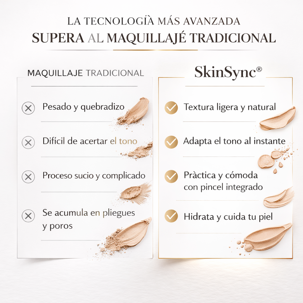 SkinSync®™ Barra de Base Inteligente [Se Adapta a Tu Tono en Segundos]